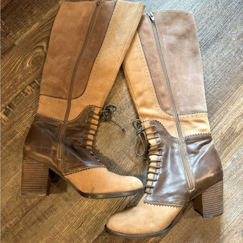 Anthropologie Zip up Boots